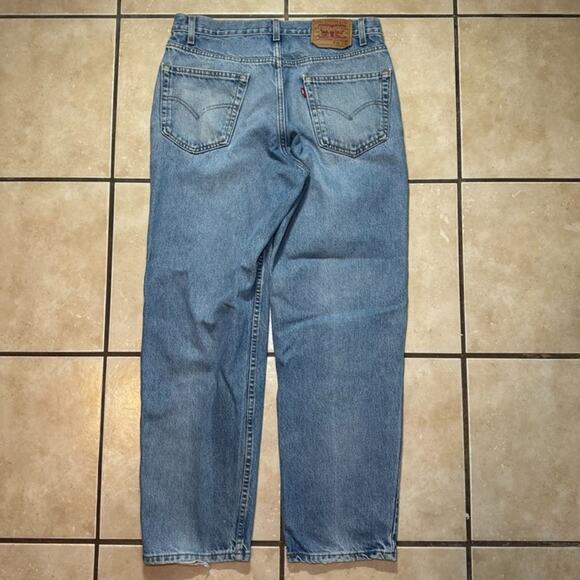 Vintage 2000's Levi's 468 Jeans Relaxed Straight Leg Blue Jeans Mens Size 34x30 - Picture 12 of 13